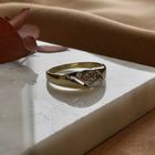 Image 2 of Two-tone gold ring with diamond; 0.15 ct.