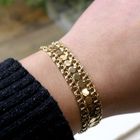 Image 7 of Gold gallery wire link bracelet.