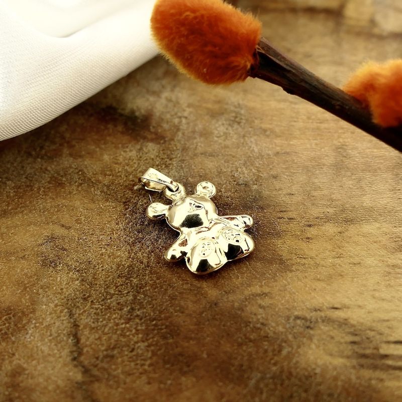 Image 3 of Gold pendant of a bear