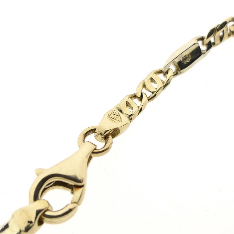 Image 5 of Bicolor Gold Falcon Eye Link Necklace