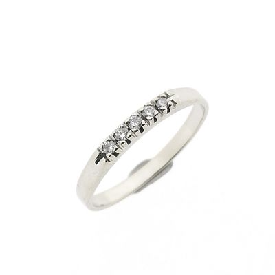 Image 1 of White gold ring with diamond | 0.075 ct.