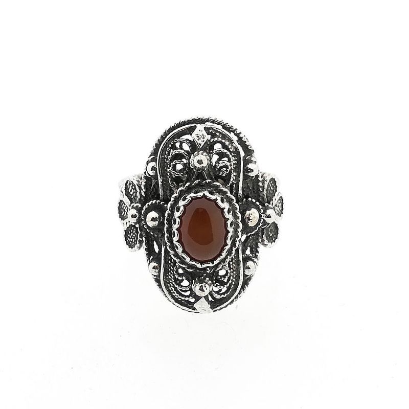 Image 4 of Vintage Silver Ring with Carnelian