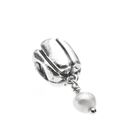Image 4 of Pandora charm pendant; Silver; White Pearl
