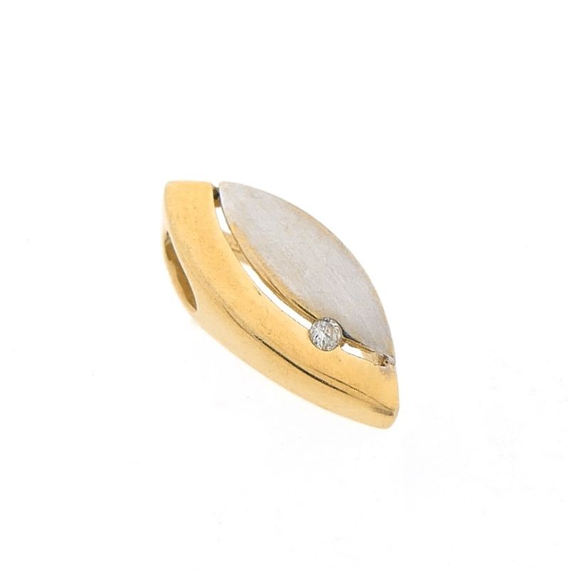Image 3 of Two-tone fantasy pendant with diamond | 0.005 ct.