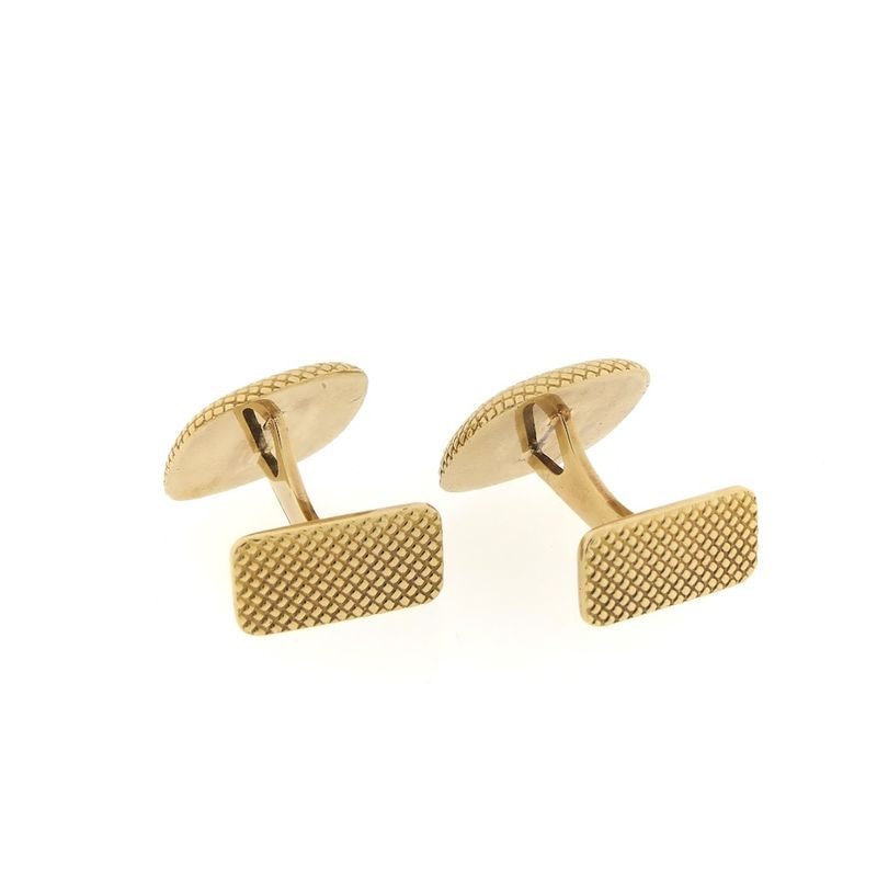 Image 5 of Gold cufflinks with pattern | Vintage