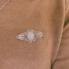 Image 4 of Vintage/antique brooch with milk stone; Filigree technique