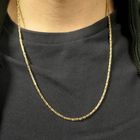 Image 6 of Gold square king link necklace