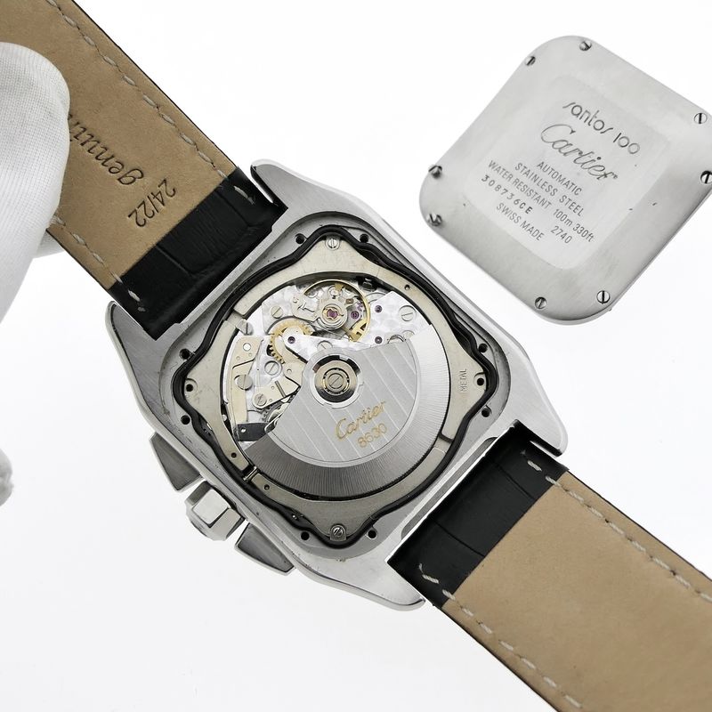 Image 13 of Cartier Santos 100 XL Chronograph 2740; Automatic watch with diamonds