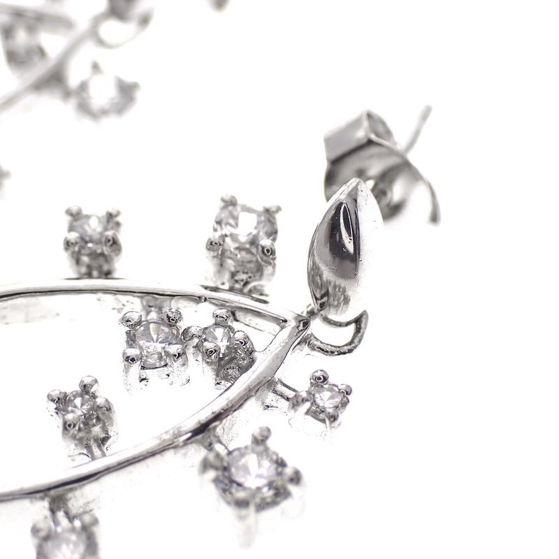 Image 2 of Silver earrings with zirconia