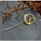 Image 1 of 8 carat vintage lapel pin with Mercedes Benz logo