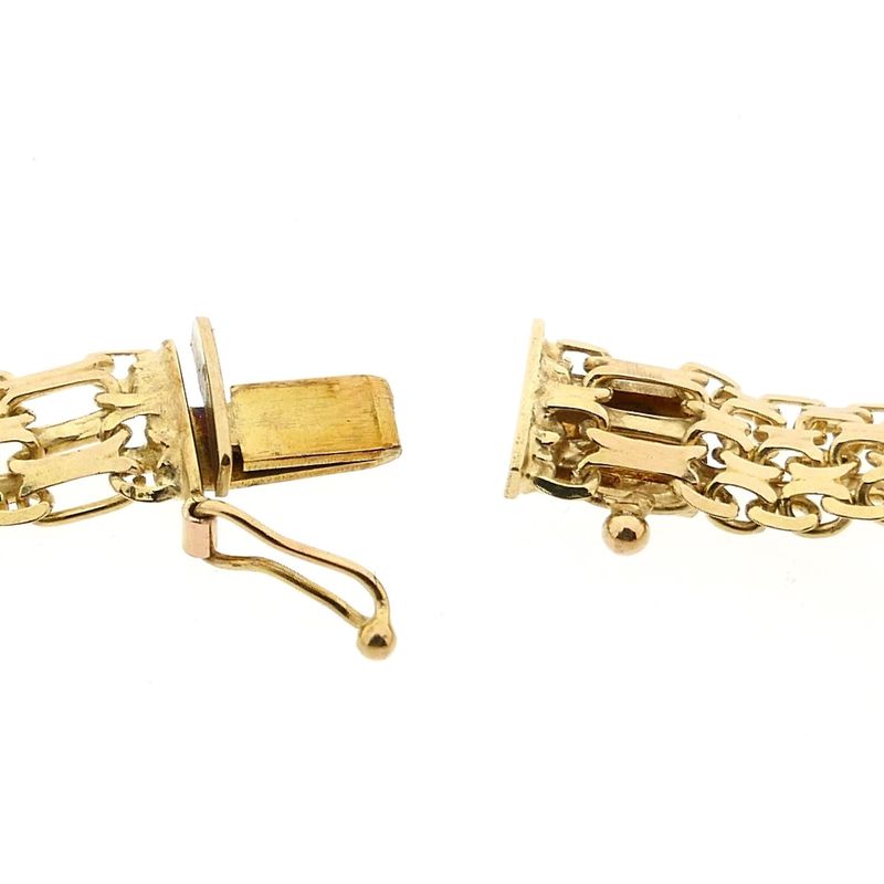 Afbeelding 6 van Gouden fantasie schakelarmband 