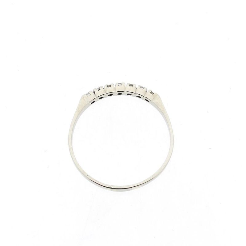 Image 5 of White Gold Ring with Diamonds; 0.14 ct.