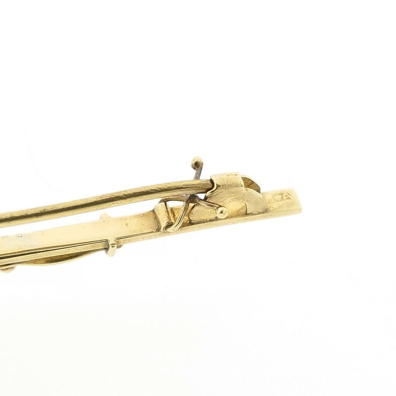 Image 6 of Gold brooch with precious opal