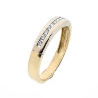 Two-tone gold ring with zirconia