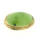 Image 3 of Gold brooch with Jade