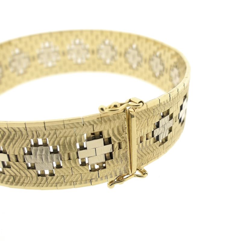 Image 3 of Two-tone gold woven fantasy bracelet