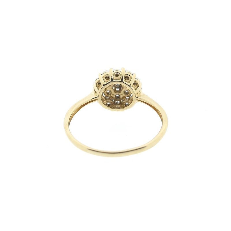 Image 6 of Gold entourage ring with diamond | 0.095 ct.
