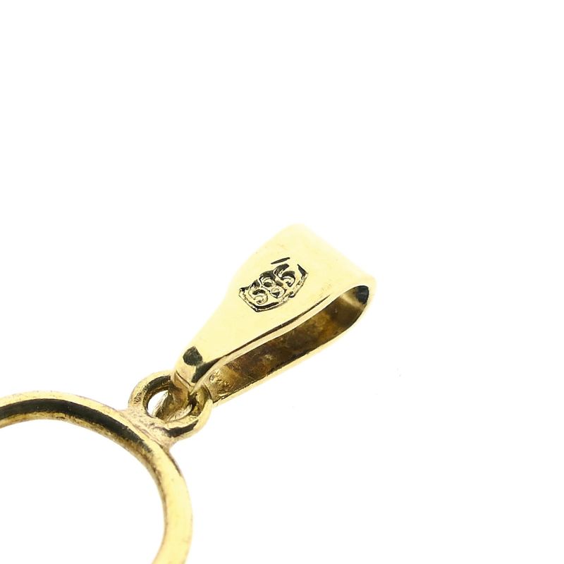 Image 6 of 14 Karat Gold Pendant with Two Hearts