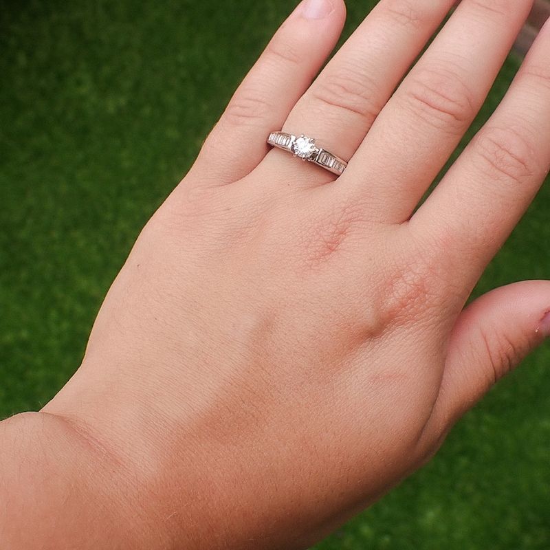 Image 4 of White gold ring with diamond | 0.25 ct.