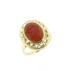 Image 1 of Gold ring with engraved carnelian
