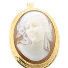 Image 7 of Antique gold brooch/pendant with cameo