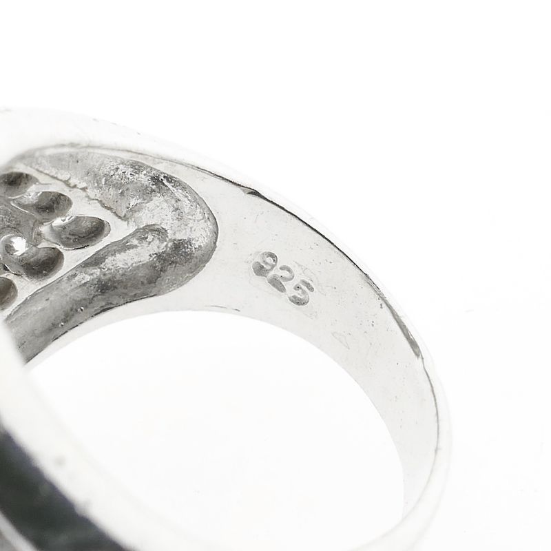 Image 6 of Silver men's ring with zirconia | Cannabis leaf