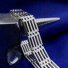 Image 7 of White gold tank link bracelet