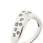 Image 2 of White gold wide ring with diamonds; 0.20 ct.
