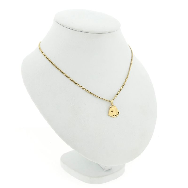Image 4 of Gold playing card pendant with enamel
