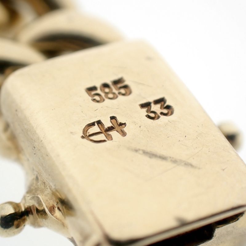 Image 11 of Solid gold gourmet link bracelet | 20 cm