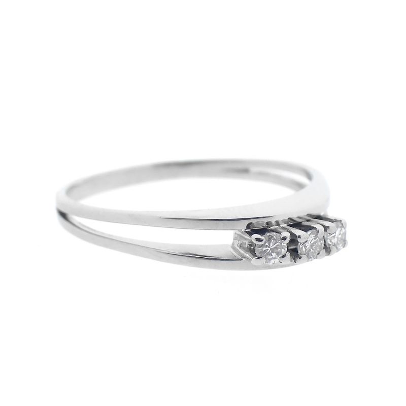Image 8 of White gold ring with diamonds | 0.12 ct.