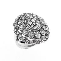 Silver ring with zirconia