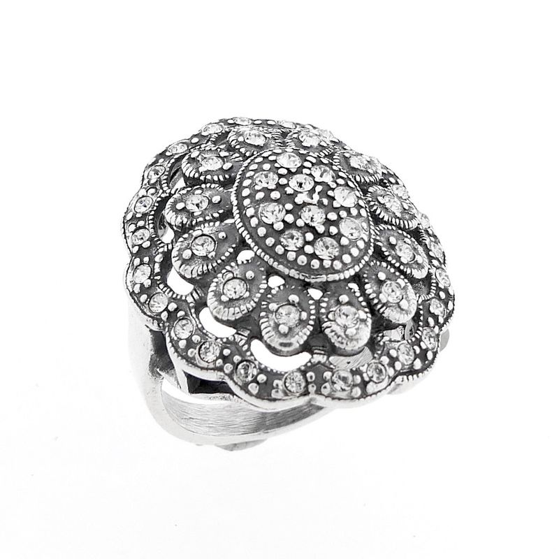 Image 1 of Silver ring with zirconia