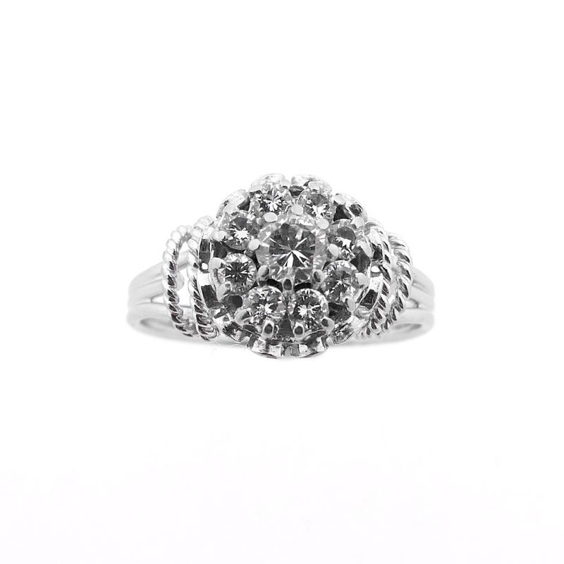 Image 4 of White gold cocktail ring with diamond | 0.51 ct.
