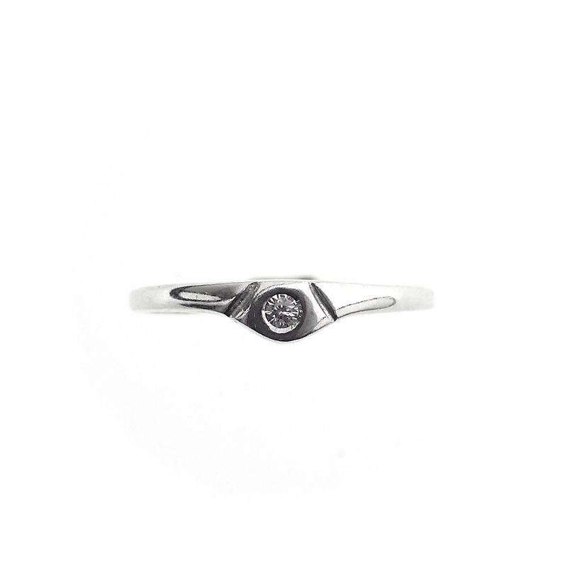Image 3 of Silver ladies ring with zirconia