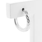 Image 4 of White gold earrings with engravings; Ø 15.8 mm