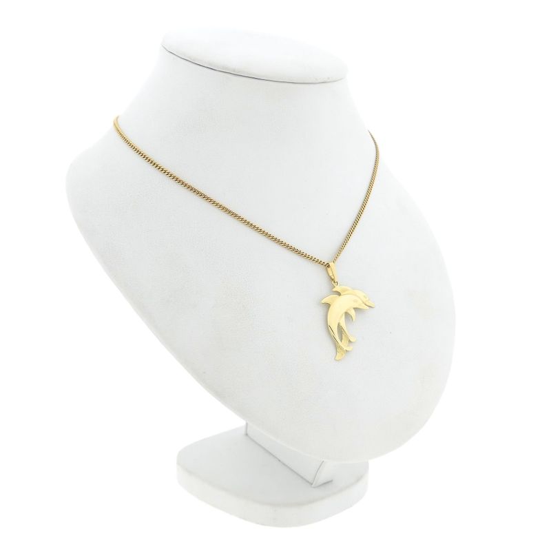 Image 4 of Gold pendant of dolphins