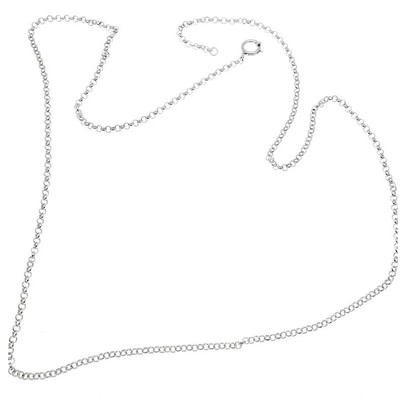 Image 3 of Silver long jasseron necklace | 84 cm
