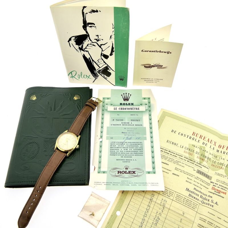 Image 14 of Rolex Oyster Perpetual 6290; Vintage 18k automatic watch from 1955