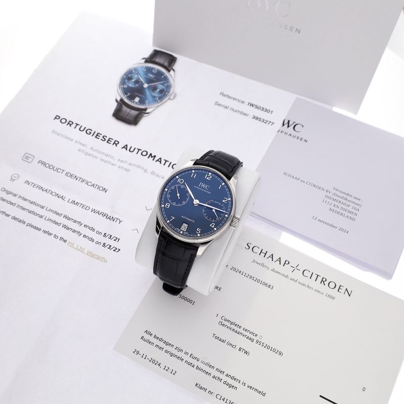 Image 22 of IWC Portugieser '7-Days' IW500710; Automatic men's watch