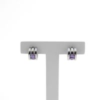 ZINZI silver half-round stud earrings; Ø 10 mm