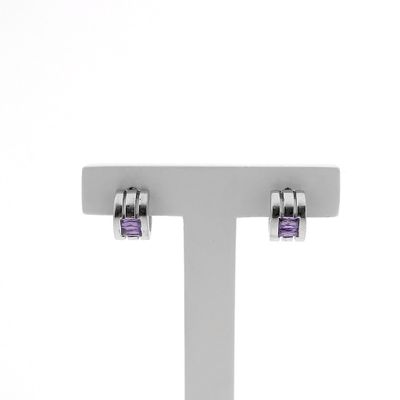 Image 1 of ZINZI silver half-round stud earrings; Ø 10 mm