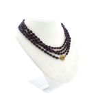 Image 8 of Glass bead necklace/sautoir with gold clasp