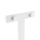 Image 3 of 18 kt white gold faceted square stud earrings