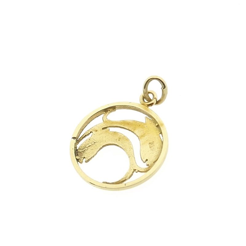 Image 6 of Gold zodiac sign pendant; Pisces