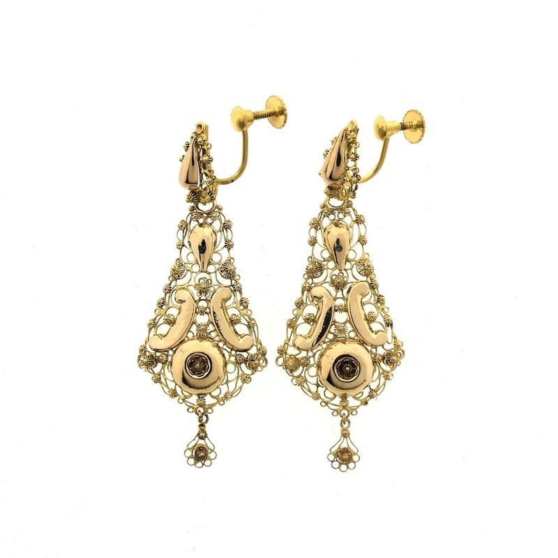 Image 5 of Vintage gold earrings