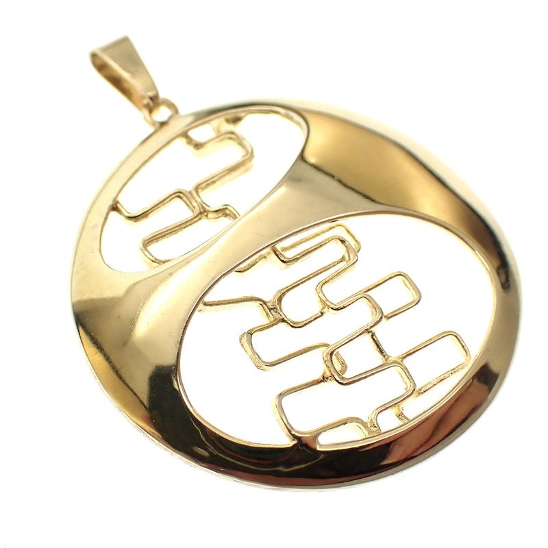 Image 2 of Large gold fantasy pendant