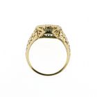 Image 5 of Gold ring with emerald and diamond | 0.16 ct.