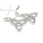Image 3 of Silver Celtic earrings with triquetra symbol