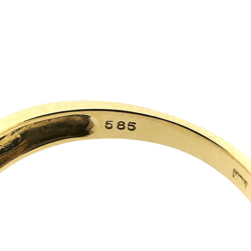Image 6 of Gold ring with diamonds; 0.05 ct.